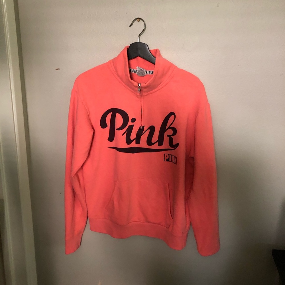 VS pink boyfriend zip up sweater XS
